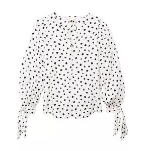 Rebecca Taylor LS Dot Tie atop